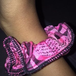 Pink and Black Scrunchie